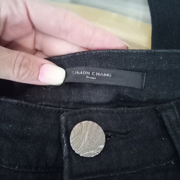 Simon Chang Black Straight Leg Women's Jeans - Picture 2 of 7
